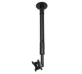 B-Tech Flat Screen Ceiling / Desk Mount with Tilt & Swivel (VESA 100) - 1m Ø50mm Pole