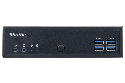 Shuttle XPC slim Barebone DL40N, Intel N150, 1x DDR5, 2x LAN (2x 2.5Gbit), 2xCOM,1xHDMI,1xDP, 1x VGA, fanless, 24/7 permanent operation