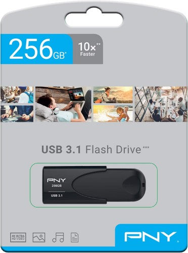 PNY Attache 4 USB flash drive 256 GB USB Type-A 3.2 Gen 1 (3.1 Gen 1) Black