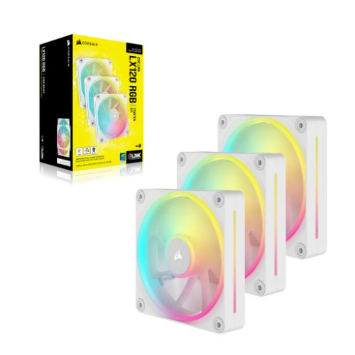 Corsair iCUE LINK LX120 RGB Computer case Fan 12 cm White 3 pc(s)