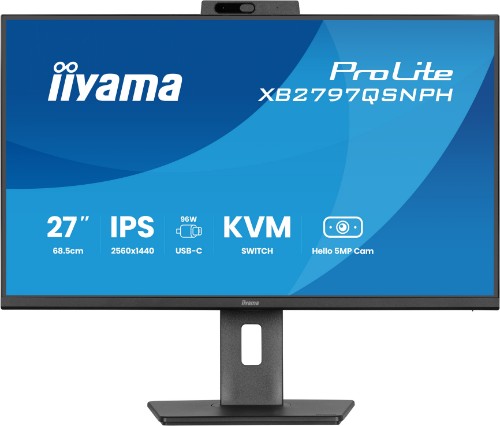 iiyama ProLite XB2797QSNPH-B1 27IN IPS LCD 4MS 2560X1440 350CD/M2 HDMI/DP/USB 2 computer monitor 68.6 cm (27") 2560 x 1440 pixels Quad HD Black