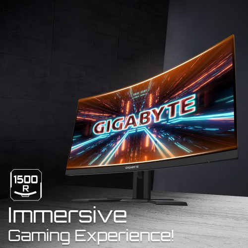 GIGABYTE G27FC A 27" FHD Curved Gaming Monitor - 1920 x 1080, 1500R, 165Hz, 1ms, 250 cd/m², FreeSync Premium, HDMI 1.4, Displayport 1.2