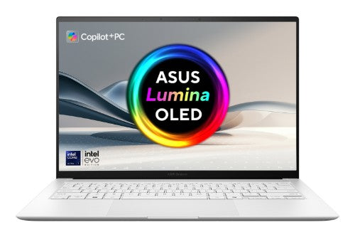 ASUS Zenbook S14 UX5406SA-PZ169W Copilot+ PC Intel Core Ultra 7 258V Laptop 35.6 cm (14") Touchscreen 3K 32 GB LPDDR5x-SDRAM 1 TB SSD Wi-Fi 7 (802.11be) Windows 11 Home White