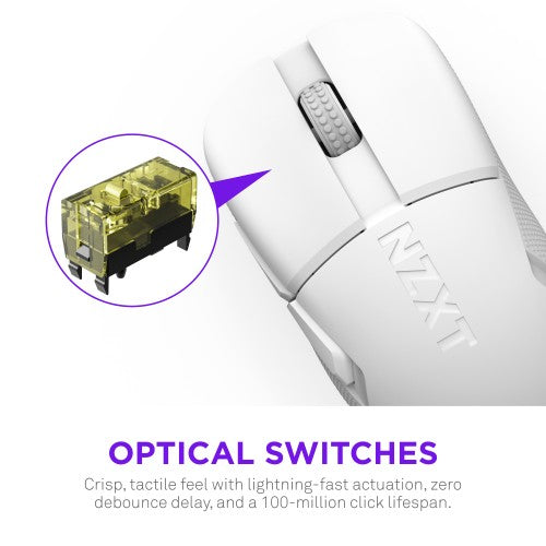NZXT MS-101NW-02 mouse Gaming Right-hand RF Wireless Optical 26000 DPI