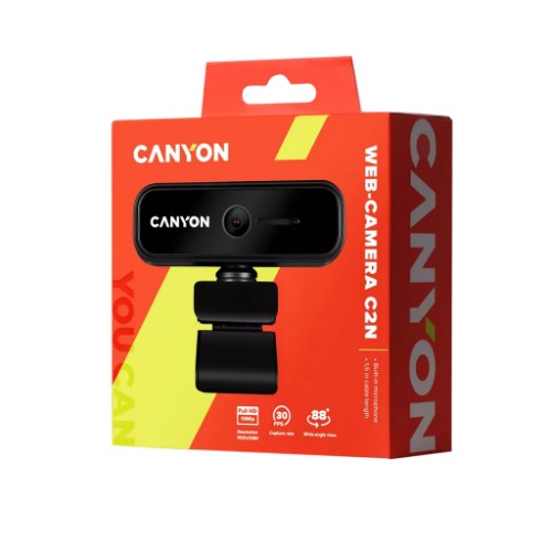 Canyon C2N webcam 2 MP 1920 x 1080 pixels USB 2.0 Black