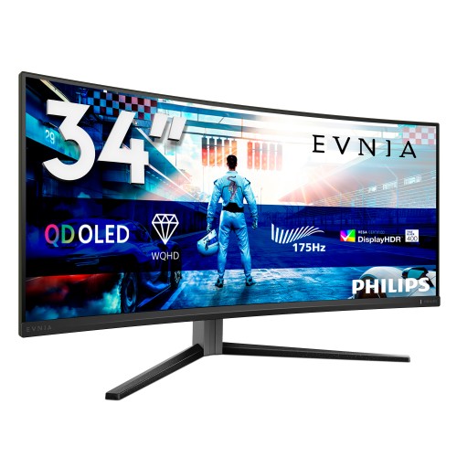 Philips Evnia 6000 34M2C6500/00 computer monitor 86.4 cm (34") 3440 x 1440 pixels Wide Quad HD QD-OLED Grey