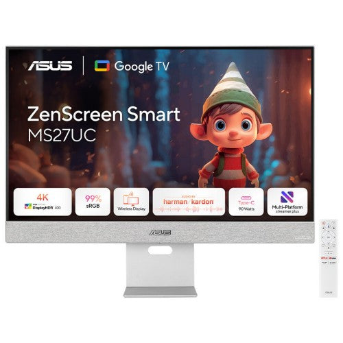 ASUS ZenScreen Smart Monitor MS27UC computer monitor 68.6 cm (27") 3840 x 2160 pixels 4K Ultra HD LCD Grey