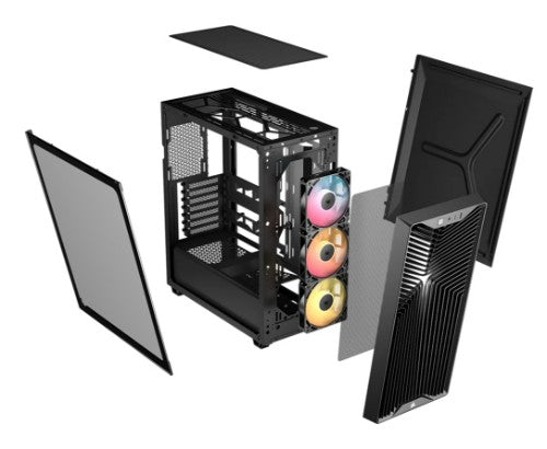 Corsair 3200D RS ARGB Mid-Tower PC Case - Smoke Midi Tower Black