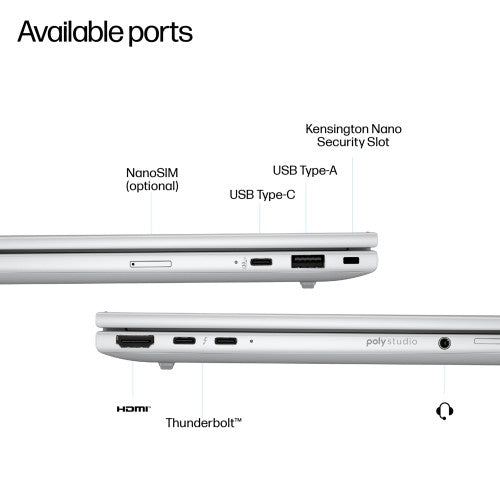 HP EliteBook 8 G1a 14 inch Notebook Next Gen AI PC Wolf Pro Security Edition AMD Ryzen AI 7 Laptop 35.6 cm (14") WUXGA 24 GB DDR5-SDRAM Wi-Fi 6E (802.11ax) Windows 11 Pro