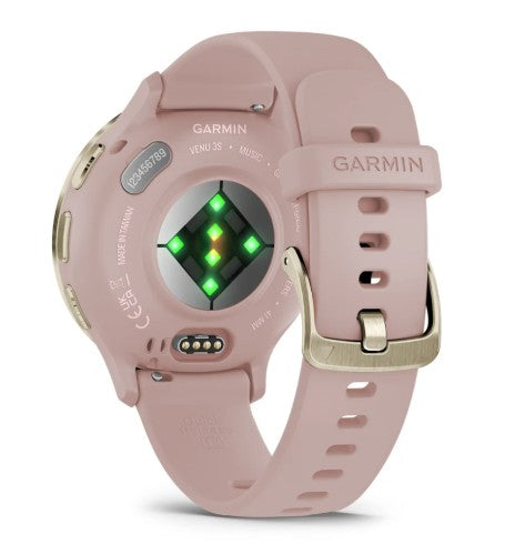 Garmin Venu 3S 3.05 cm (1.2") AMOLED 41 mm Digital 390 x 390 pixels Touchscreen Gold, Rose Wi-Fi GPS (satellite)