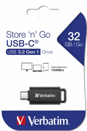 Verbatim Store 'n' Go USB flash drive 32 GB USB Type-C 3.2 Gen 1 (3.1 Gen 1) Black