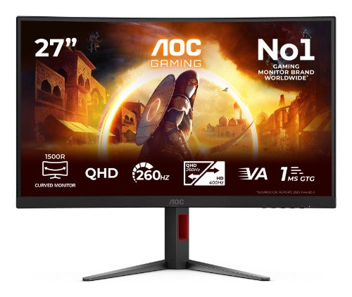 AOC G4 Gaming computer monitor 68.6 cm (27") 2560 x 1440 pixels Quad HD LED Black, Red