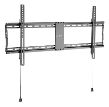 Manhattan Wall Mount for TV & Monitors (Fixed Low Profile), For screens 43" to 100", VESA compatability: all between 200x200mm and 800x400mm - check the dimensions of the four mounting holes on back of screen to ensure it fits, Max 70kg, Black, Bracket