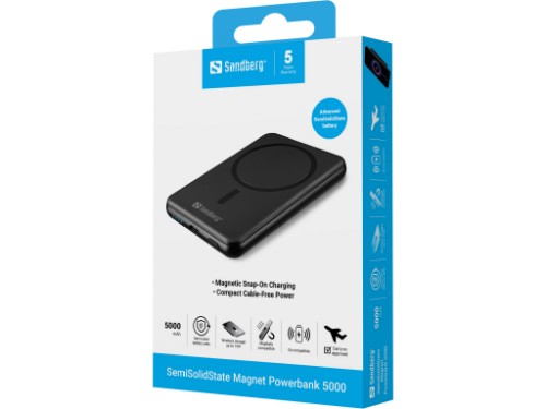 Sandberg SemiSolidState Magnet Powerbank 5000