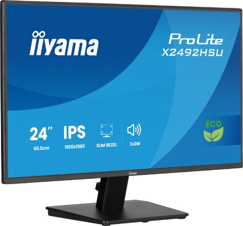 iiyama ProLite X2492HSU-B1 computer monitor 61 cm (24") 1920 x 1080 pixels Full HD LED Black