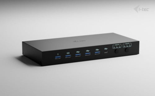 i-tec USB-C KVM Dock PRO for Three Hosts, Dual Video, with 2x Power Delivery, max 92W