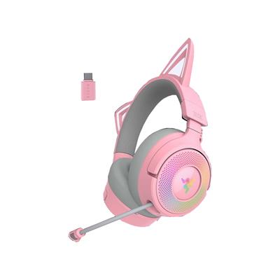 Razer Kraken Kitty V3 Pro - Quartz Headset Wired & Wireless Head-band Gaming USB Type-A Bluetooth Rose