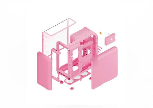 HYTE X50 MID TOWER CASE STRAWBERRY MILK