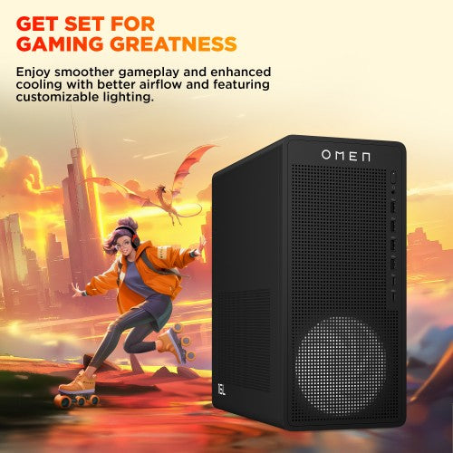 HP OMEN 16L TG03-0007na AMD Ryzen™ 5 8500F 16 GB DDR5-SDRAM 1 TB SSD NVIDIA GeForce RTX 5060 Windows 11 Home Tower PC Black