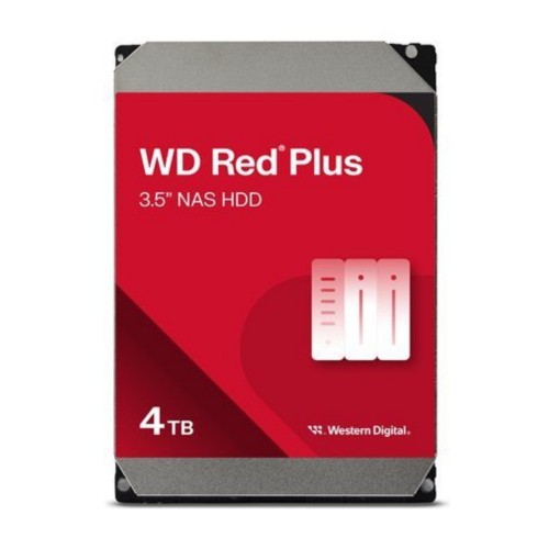 Western Digital Red Plus internal hard drive 4 TB 5400 RPM 256 MB 3.5" Serial ATA III
