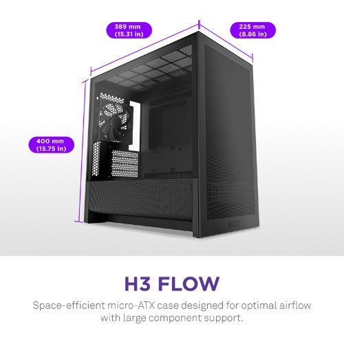 NZXT H9 H3 Flow Midi Tower Black