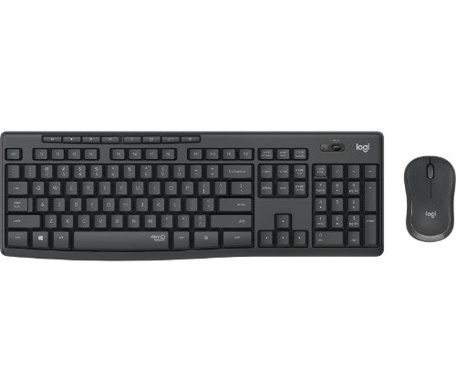 Logitech MK295 Silent keyboard Mouse included Office RF Wireless QWERTZ German Graphite