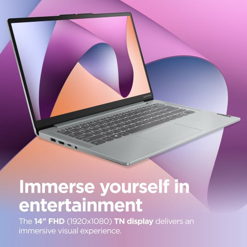 Lenovo IdeaPad Slim 3 14AMN8 AMD Ryzen™ 5 40 Laptop 35.6 cm (14") Full HD 8 GB LPDDR5-SDRAM 512 GB SSD Wi-Fi 6 (802.11ax) Windows 11 Home Grey English