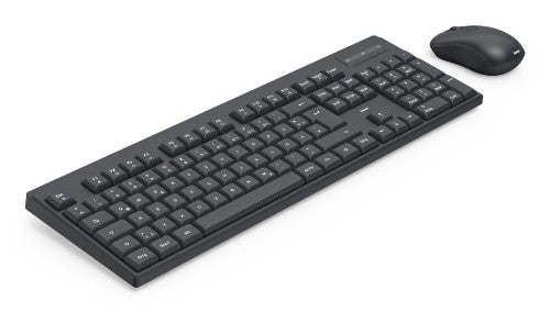 Hama WKM-100 keyboard Mouse included Universal RF Wireless QWERTY UK International Black