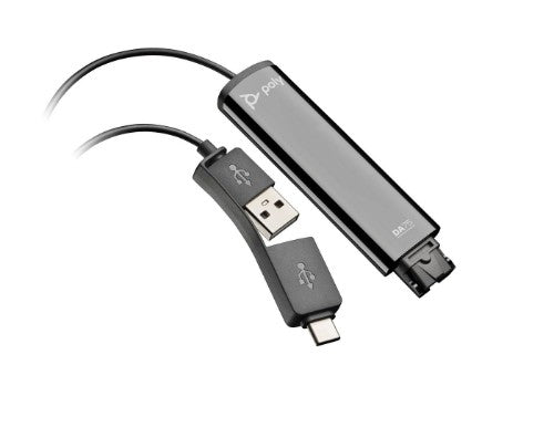 Poly DA75 USB to QD Black Adapter TAA