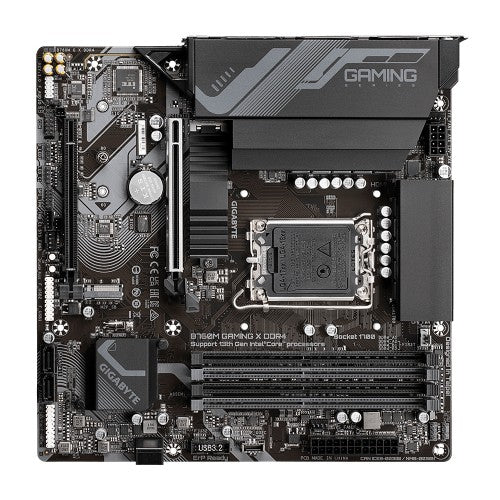 GIGABYTE B760M GAMING X DDR4 Motherboard - Supports Intel Core 14th Gen CPUs, 8+1+1 Phases Digital VRM, up to 5333MHz DDR4 (OC), 2xPCIe 4.0 M.2, 2.5GbE LAN, USB 3.2 Gen2