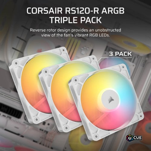 Corsair RS120-R ARGB Computer case Fan 12 cm White 3 pc(s)
