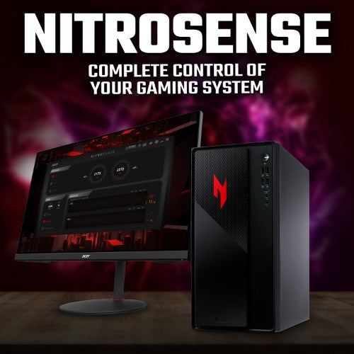 Acer NITRO 20 N20 Gaming Desktop - Intel Core i5-13420H, 16GB, 512GB SSD, NVIDIA GeForce RTX 5060, Windows 11, Black