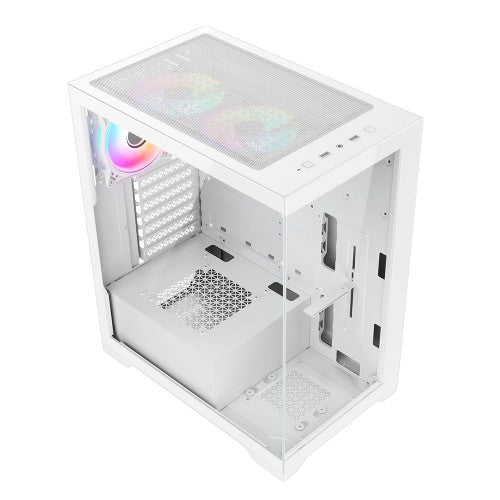 VIDA VETRO-WHT computer case Tower White