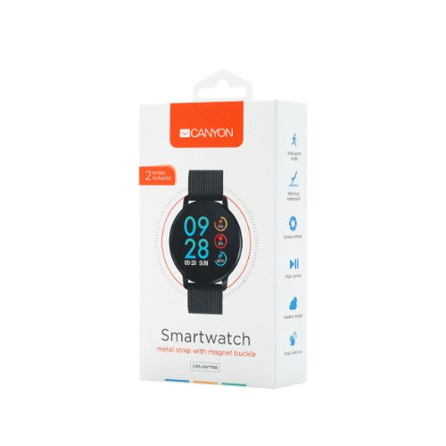 Canyon CNS-SW71BB smartwatch / sport watch 3.1 cm (1.22") 42 mm 240 x 240 pixels Touchscreen Black