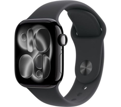 Apple Watch Series 11 GPS 42mm Jet Black Aluminium Case with Black Sport Band - M/L
