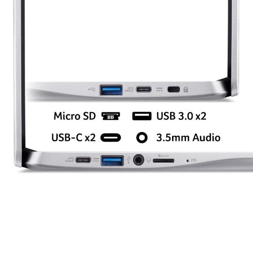 Acer Chromebook 315 CB315-4HT - Intel Celeron N4500, 8GB, 128GB eMMC, 15.6" Full HD Touchscreen, Chrome OS, Silver