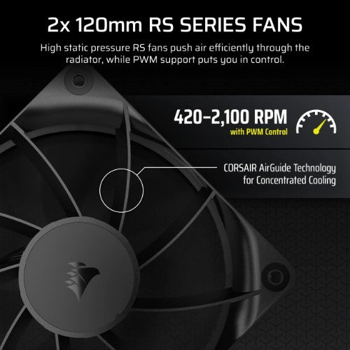 Corsair Nautilus 240 RS LCD Processor All-in-one liquid cooler 12 cm Black 1 pc(s)