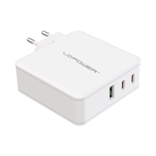 LC-Power LC-GAN-100 mobile device charger Universal White AC Fast charging Indoor