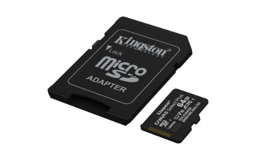 Kingston Technology 64GB microSDXC Canvas Select Plus Gen3 100MB/s A1 Card + Adapter