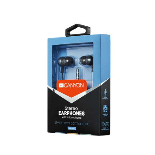 Canyon CNS-CEP3DG Headset Wired In-ear Calls/Music Black