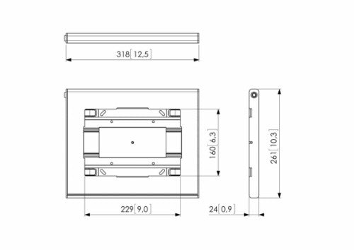 Vogel's PTS 2010 tablet security enclosure 25.4 cm (10") Aluminium,Silver