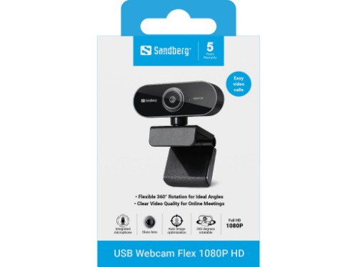 Sandberg USB Webcam Flex 1080P HD