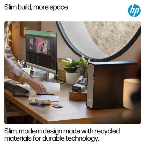 HP OmniDesk Slim S03-0009na Intel® Core™ i5 i5-14400 8 GB DDR5-SDRAM 512 GB SSD Windows 11 Home Tower PC Silver