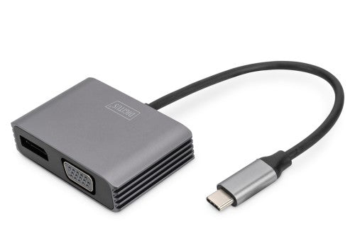Digitus USB Type-C™ 4K 2-in-1 DisplayPort + VGA Graphics Adapter