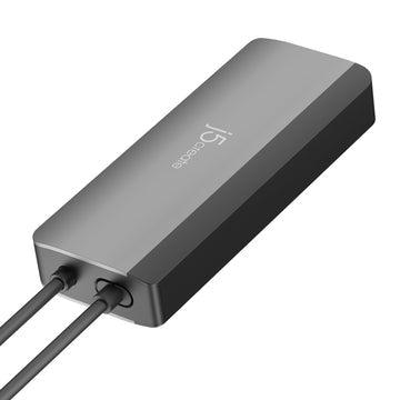 j5create JCD362 Flexible Ports USB-C® 4K144 HDMI™ Hub - Slim 8 in 1, Black/Grey
