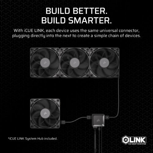 Corsair iCUE LINK RX120 MAX Computer case Fan 12 cm Black 3 pc(s)