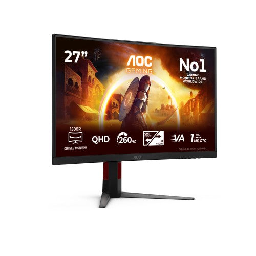 AOC G4 Gaming computer monitor 68.6 cm (27") 2560 x 1440 pixels Quad HD LED Black, Red