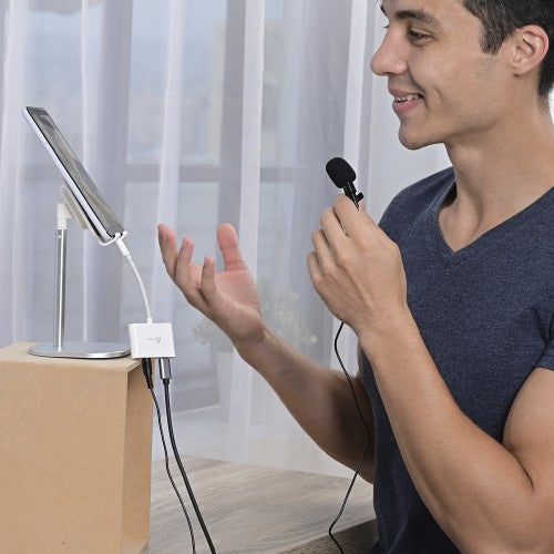 j5create JCA122 USB-C® to 3.5mm Audio Adapter with Power Delivery, Black