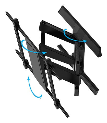 B-Tech Twin Cantilever 190.5 cm (75") Wall Black