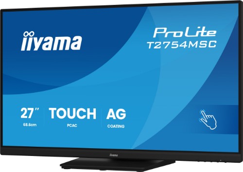 iiyama ProLite T2754MSC-B2AG computer monitor 68.6 cm (27") 1920 x 1080 pixels Full HD LED Touchscreen Multi-user Black